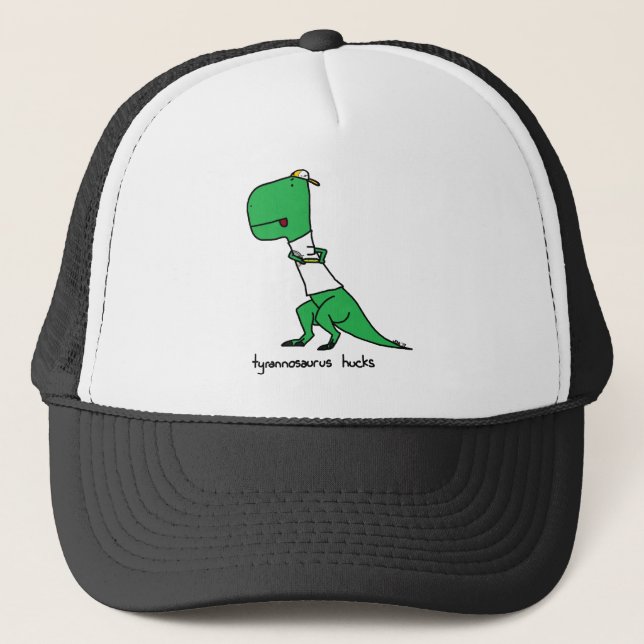 Gorra De Camionero hucks del tyrannosaurus (Anverso)