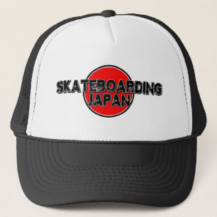Gorra De Camionero Huelga afortunada de Japón que anda en monopatín