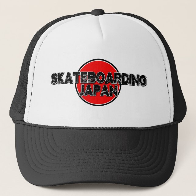 Gorra De Camionero Huelga afortunada de Japón que anda en monopatín (Anverso)