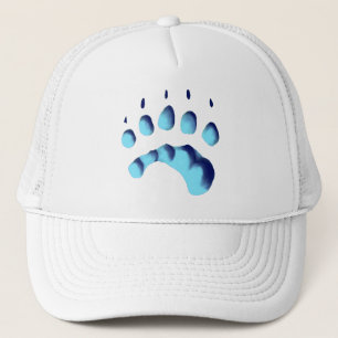 Gorra De Camionero Huella de pata de oso polar