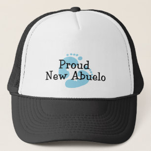 Gorra De Camionero Huellas de bebé niño orgulloso nuevo abuelo