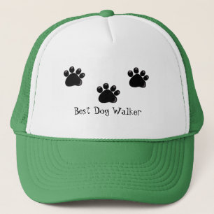Gorra De Camionero Huellas de patas de perro, Paseador de perros