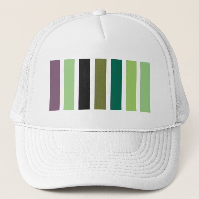 Gorra De Camionero Hues negros morados verdes (Anverso)