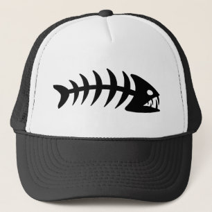Gorra De Camionero Hueso de pescados de la piraña