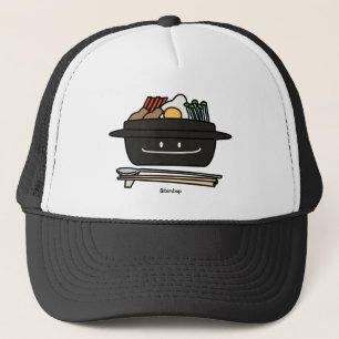 Gorra De Camionero Huevo coreano de las verduras del namul del cuenco