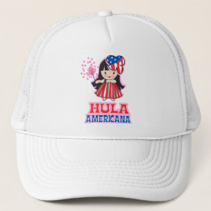 Gorra De Camionero Hula Americana Trucker Hat