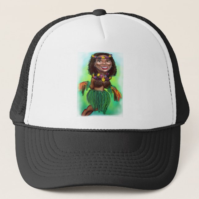 Gorra De Camionero Hula Dancer (Anverso)