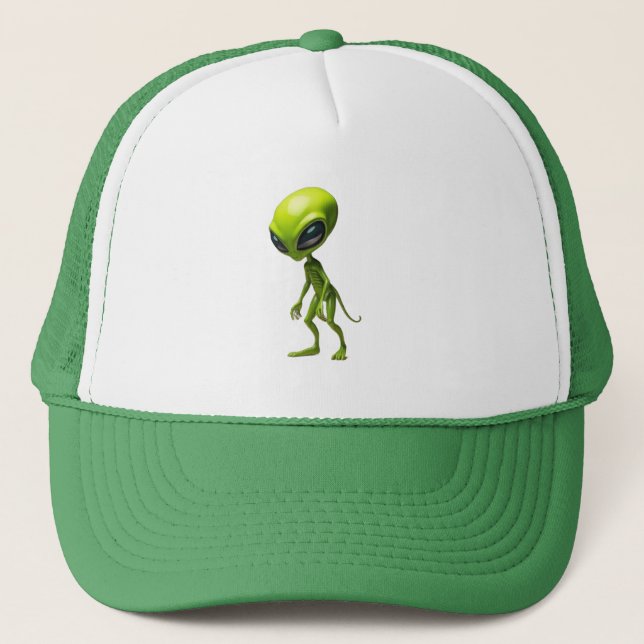 Gorra De Camionero Humanioide verde (Anverso)