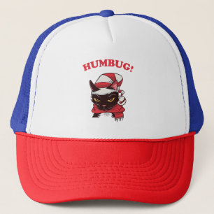 Gorra De Camionero Humbug Funny Cat Navidades Design