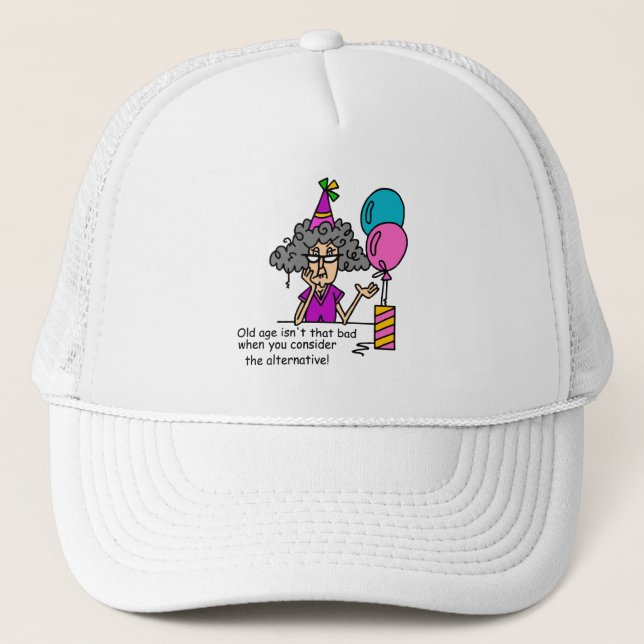 Gorra De Camionero Humor alternativo de cumpleaños (Anverso)