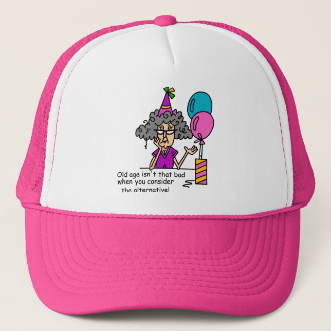 Gorra De Camionero Humor alternativo de cumpleaños (Anverso)