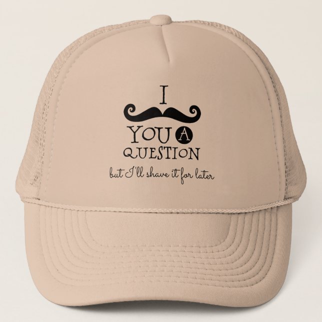 Gorra De Camionero Humor de bigote negro (Anverso)