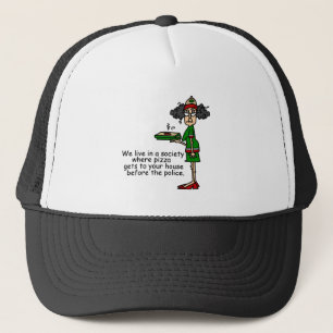 Gorra De Camionero Humor de entrega de pizza