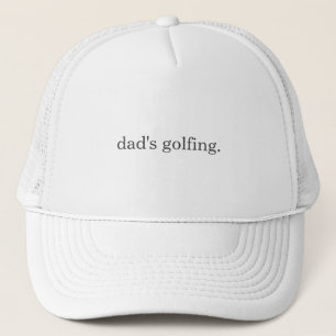 Gorra De Camionero Humor de golf personalizado de papá con decir blan