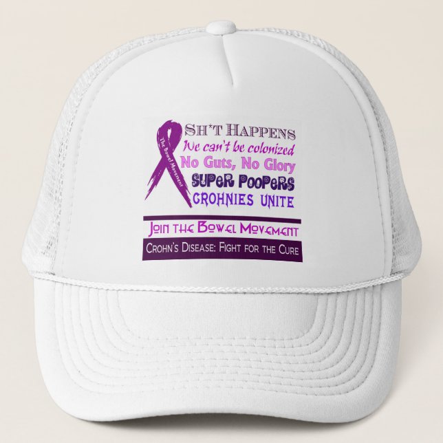 Gorra De Camionero Humor de la enfermedad de Crohn (Anverso)