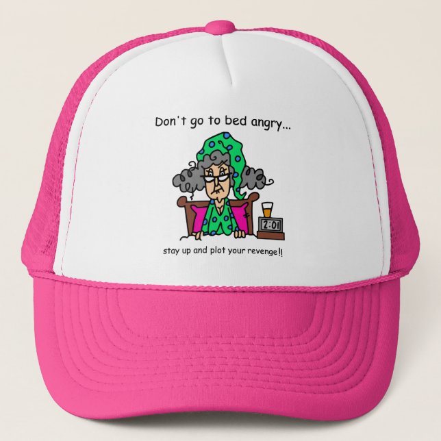 Gorra De Camionero Humor de la hora de acostarse (Anverso)