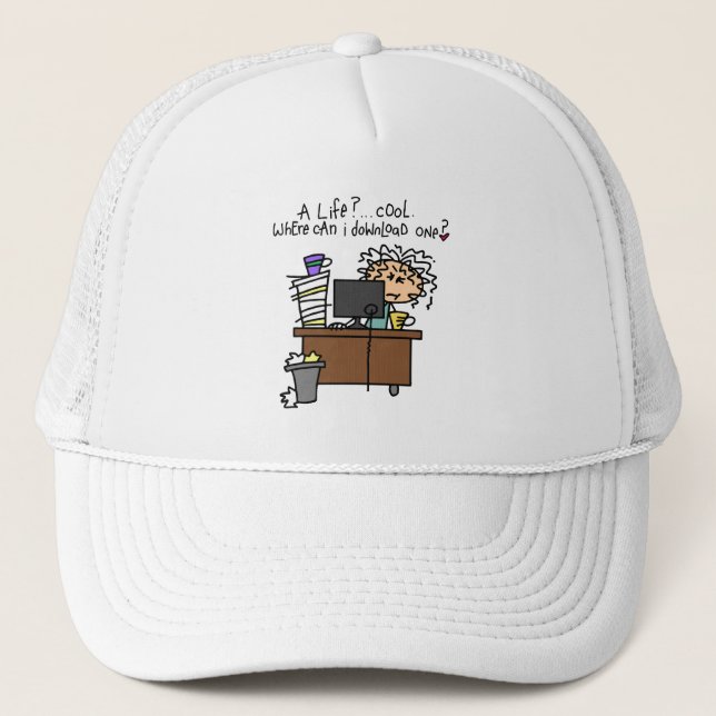 Gorra De Camionero Humor de la vida de la transferencia directa (Anverso)