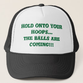 Gorra De Camionero Humor de los aros de baloncesto