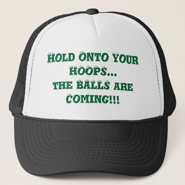 Gorra De Camionero Humor de los aros de baloncesto (Anverso)
