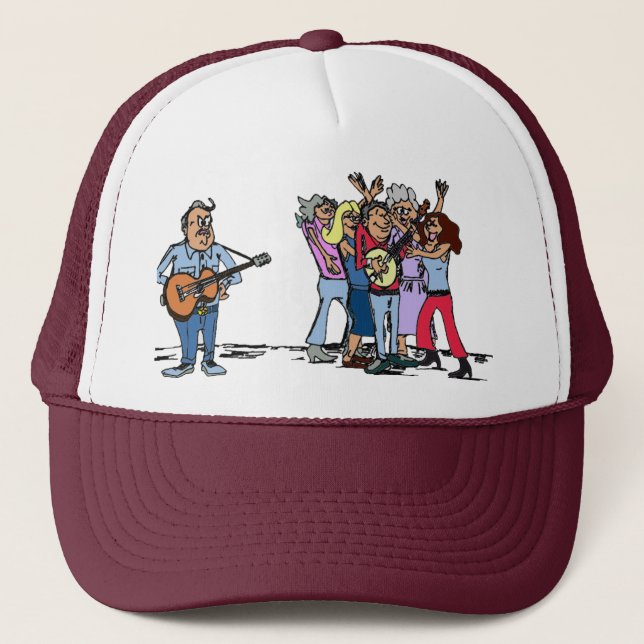 Gorra De Camionero Humor del banjo del Bluegrass (Anverso)