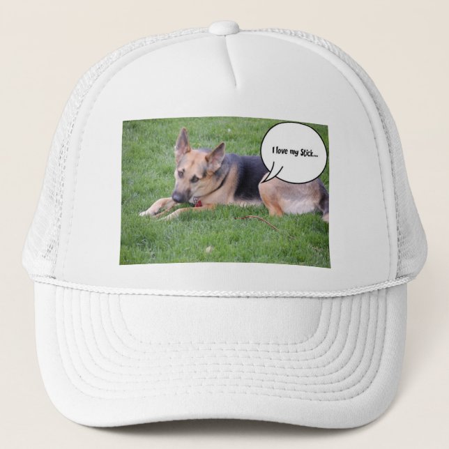 Gorra De Camionero Humor del pastor alemán (Anverso)