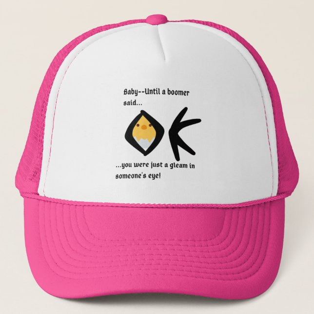 Gorra De Camionero Humor divertido rosa (Anverso)