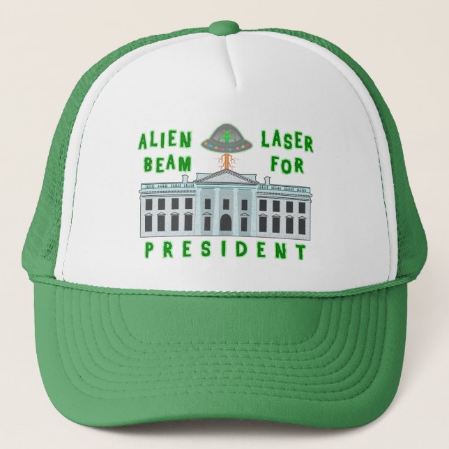 Gorra De Camionero Humor electoral político gracioso | Bebida láser e (Anverso)