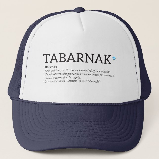 Gorra De Camionero Humor Français de Québec Tabarnak Juron Joual (Anverso)
