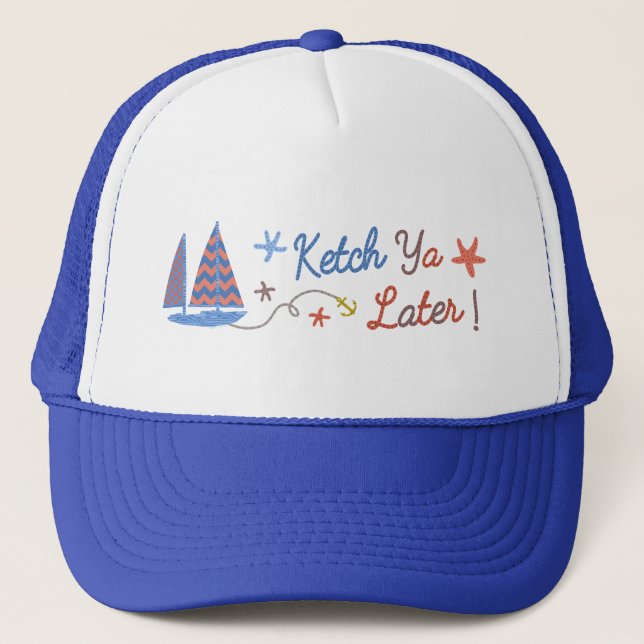 Gorra De Camionero Humor marinero náutico | Ketch Pun (Anverso)