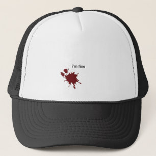 Gorra De Camionero Humor Oscuro Ironía Estoy Bien Minimalista Salpica