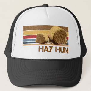 Gorra De Camionero hun Hay bale Funny Farm Life Country Hayfield