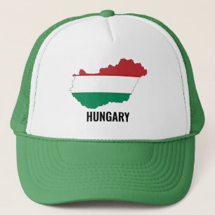 Gorra De Camionero Hungría, silueta, colores de la bandera,
