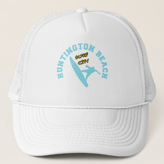 Gorra De Camionero Huntington Beach, ciudad de la resaca (Anverso)
