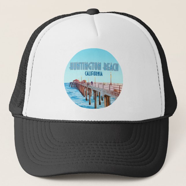 Gorra De Camionero Huntington Beach Pier California (Anverso)