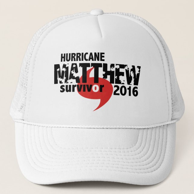 Gorra De Camionero Huracán Matthew superviviente octubre de 2016 (Anverso)