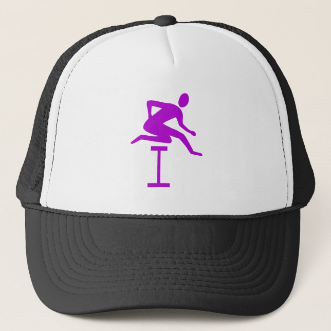 Gorra De Camionero Hurdling - Púrpura (Anverso)