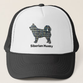 Gorra De Camionero Husky Siberian Cute Dog Silhouette Personalizado