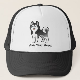 Gorra De Camionero Husky siberiano del dibujo animado/Malamute de