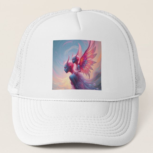 Gorra De Camionero Hüterinnen des Himmels – Elara & Vireya (Anverso)