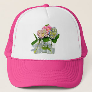 Gorra De Camionero Hydrangeas y Mason jar