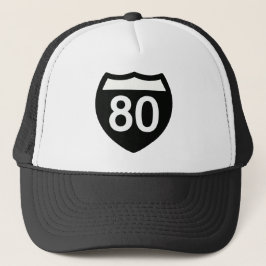 Gorra De Camionero I-80 Highway sign Trucker hat design