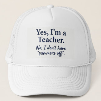 Gorra De Camionero "I am a teacher"  Performance Cap