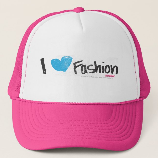 Gorra De Camionero I amarillo de la moda del corazón (Anverso)