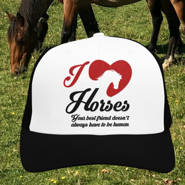 Gorra De Camionero I Amo/Caballos del Corazón (Subido por el creador)