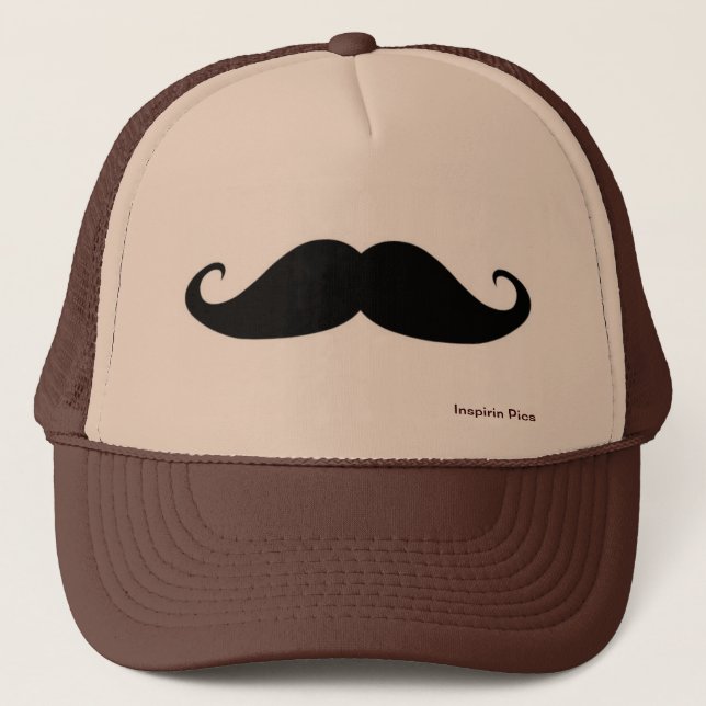Gorra De Camionero I bigote usted un stache de la pregunta (Anverso)