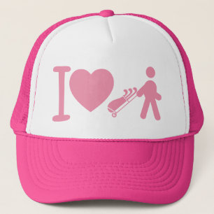 Gorra De Camionero I casquillo rosado de la bola de las mujeres
