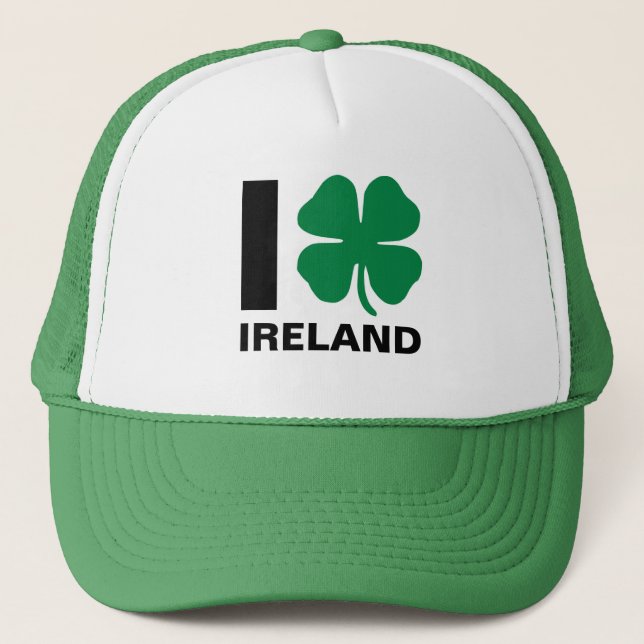 Gorra De Camionero I [corazón] Irlanda - Shamrock (Anverso)