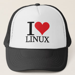 Gorra De Camionero I corazón Linux