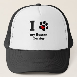 Gorra De Camionero I corazón mi Boston Terrier
