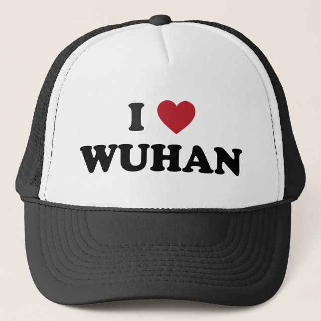 Gorra De Camionero I corazón Wuhan China (Anverso)